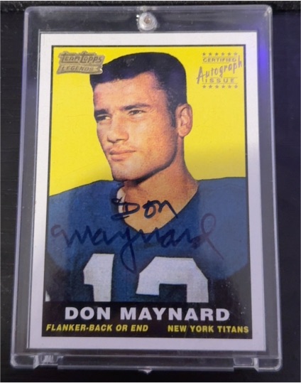 2001 Topps Team Topps Legends #12 Don Maynard — front