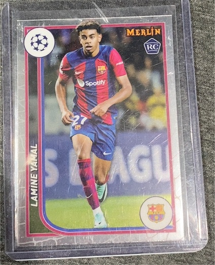 2023-24 Topps Merlin UEFA Club Competitions #27 Lamine Yamal Rookie — front