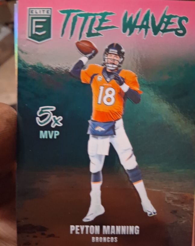 2025 Donruss Elite #8 Peyton Manning Title Waves Denver Broncos — front