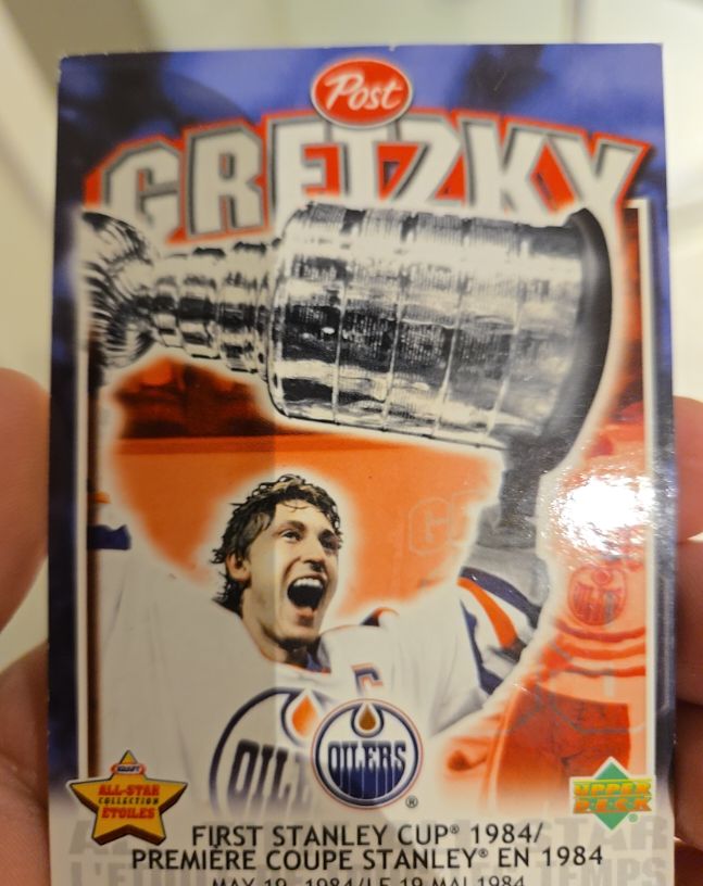 1999-00 Post Upper Deck #3 Wayne Gretzky First Stanley Cup — front