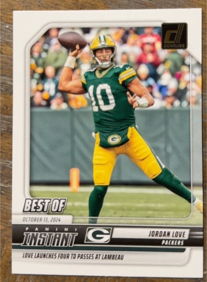 2025 Donruss Best of Panini Instant #INS-JLE Jordan Love — front
