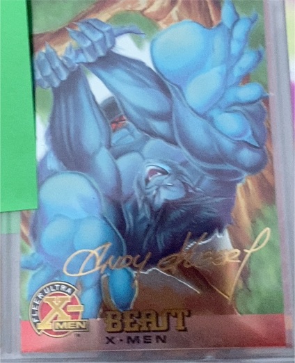1995 Fleer Ultra X-Men Chromium Gold Signature #2 Beast — front