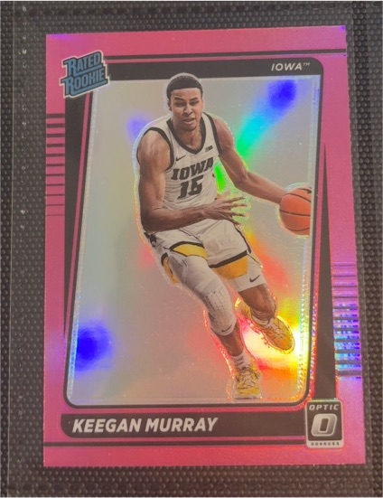 2022 Panini Chronicles Donruss Optic Draft Picks #4 Keegan Murray Pink Prizm RC — front
