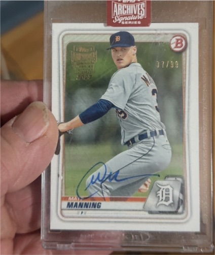 2023 Topps Archives Signature Series 2020 Bowman #66 Matt Manning — front