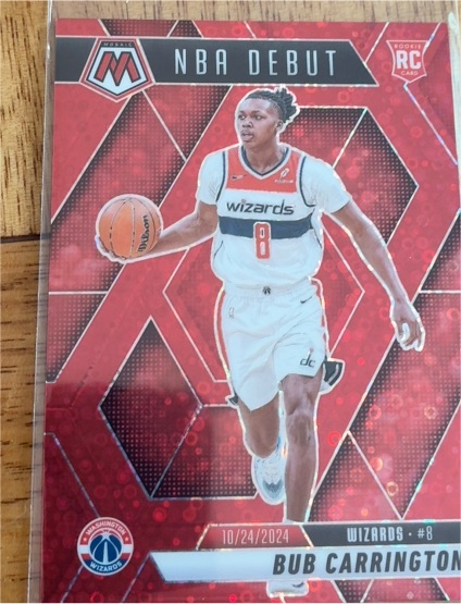 2024-25 Panini Mosaic #259 Bub Carrington NBA Debut — front