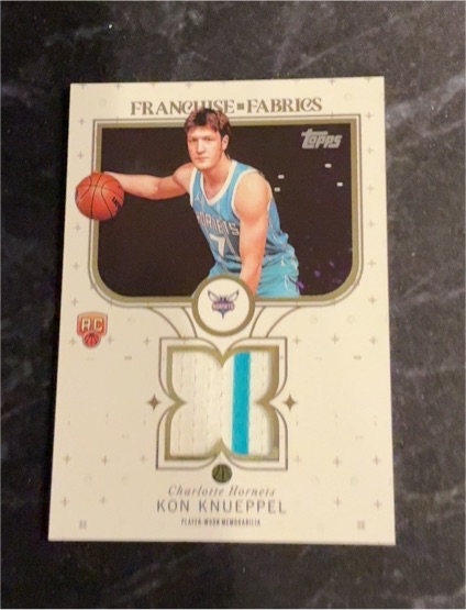 2025 Topps Franchise Fabrics #B-22 Kon Knueppel — front