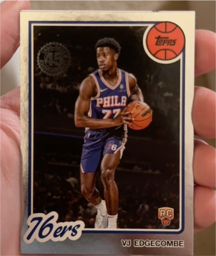2025-26 Topps #80BK-96 VJ Edgecombe 1980-81 RC Philadelphia 76ers — front