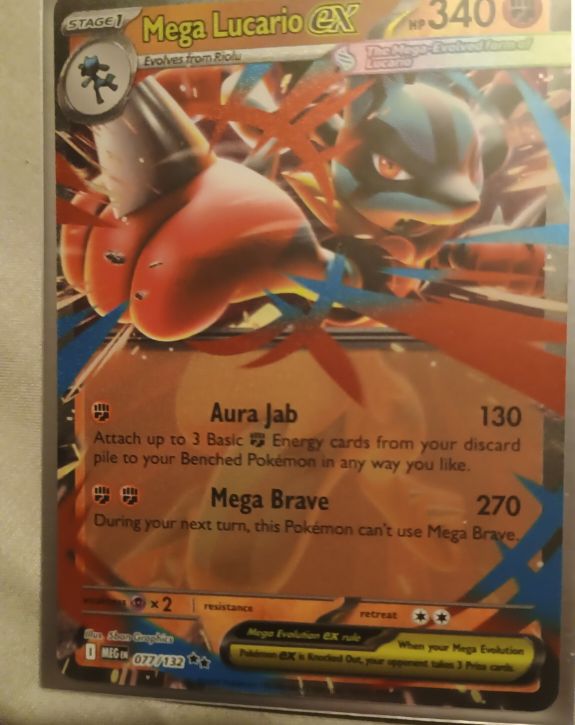 2015 Pokemon Mega Evolution #77 Mega Lucario EX — front