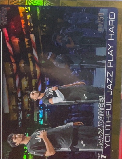 2025-26 Topps #290 Jazz Dance!: Youthful Jazz Play Hard — front