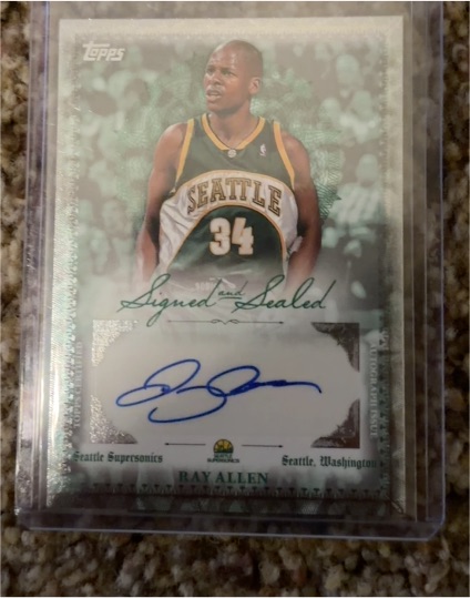 2025-26 Topps #BSI-RA Ray Allen Signed and Sealed — front