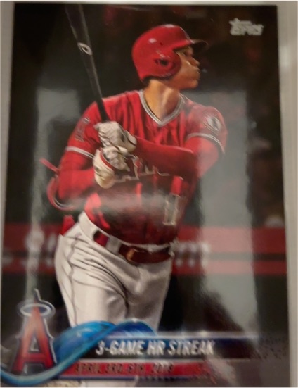 2018 Topps Update #US189 Shohei Ohtani 3 Game HR Streak Rookie — front