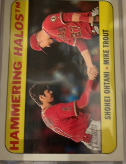 2018 Topps Heritage #CC-1 Shohei Ohtani Mike Trout Hammering Halos — front