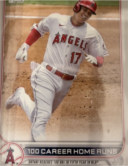 2022 Topps Update #US92 Shohei Ohtani 100 Career Home Runs — front