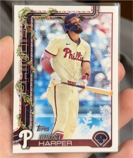 2025 Topps Holiday #H69 Bryce Harper — front