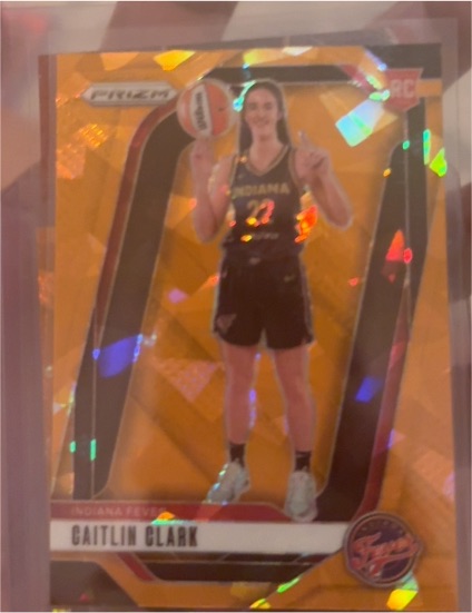 2024 Panini Prizm WNBA #145 Caitlin Clark Orange Ice Prizm Rookie — front