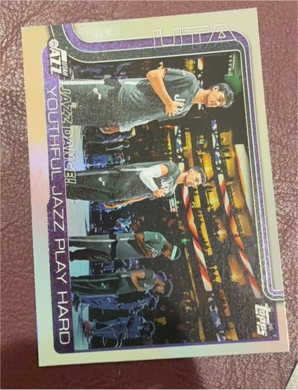2025-26 Topps #290 Jazz Dance! Youthful Jazz Play Hard Utah Jazz — front