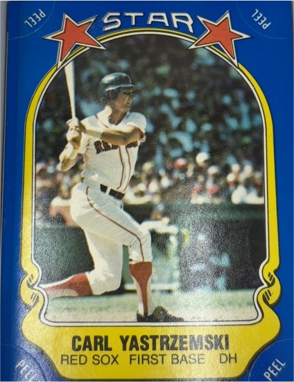 1981 Fleer Star Stickers #13 Carl Yastrzemski — front