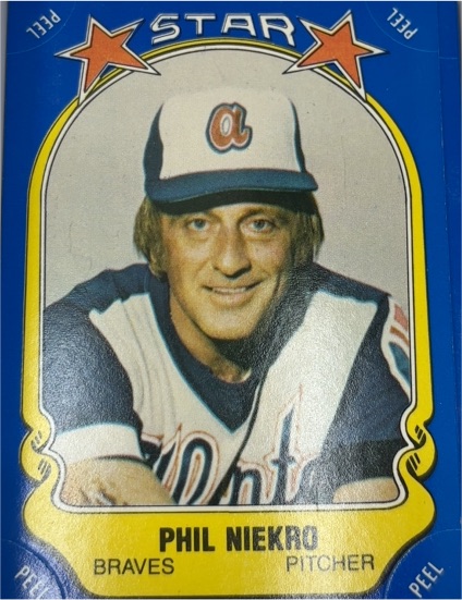 1981 Fleer Star Stickers #23 Phil Niekro — front