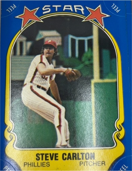 1981 Fleer Star Stickers #85 Steve Carlton — front