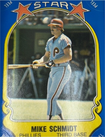 1981 Fleer Star Stickers #13 Mike Schmidt — front