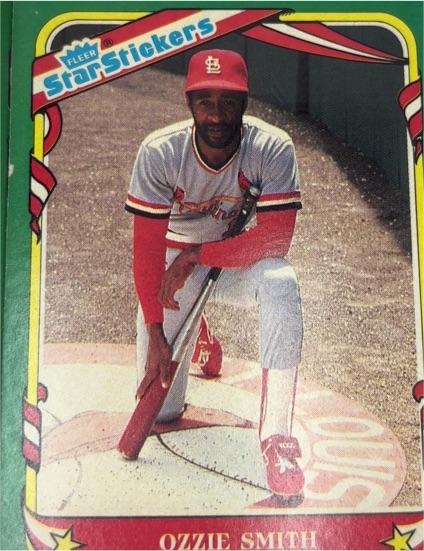 1987 Fleer Star Stickers #112 Ozzie Smith — front