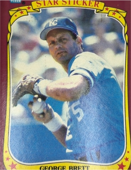 1986 Fleer Star Stickers #11 George Brett — front