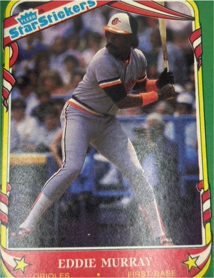 1987 Fleer Star Stickers #84 Eddie Murray — front