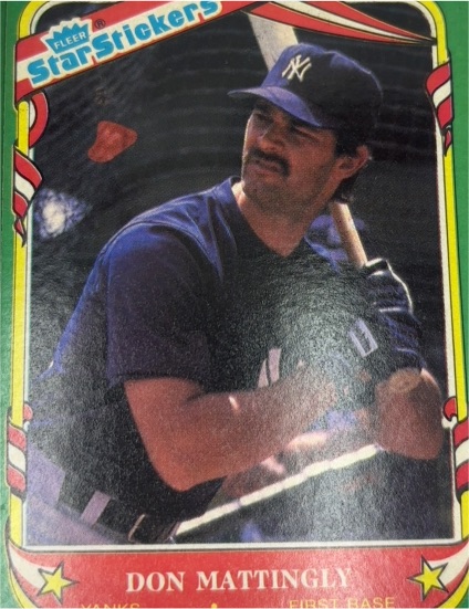 1987 Fleer Star Stickers #74 Don Mattingly — front