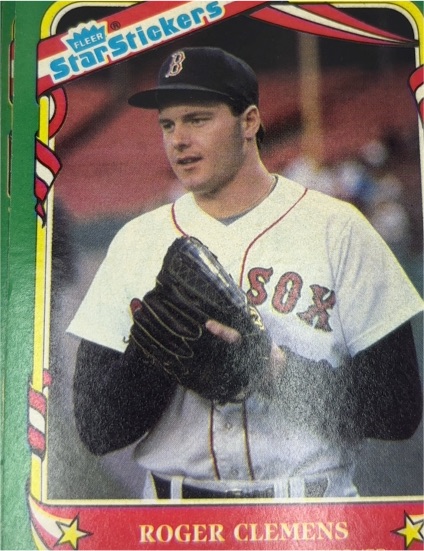 1987 Fleer Star Stickers #24 Roger Clemens — front