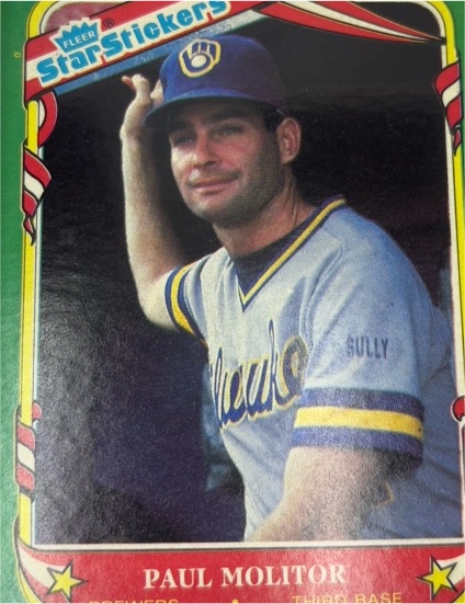 1987 Fleer Star Stickers #78 Paul Molitor — front