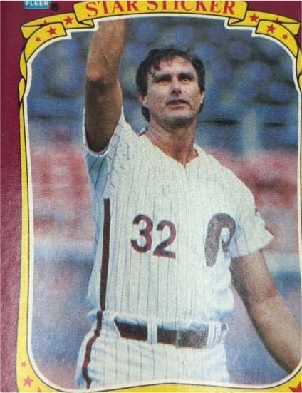 1986 Fleer Star Stickers #21 Steve Carlton — front