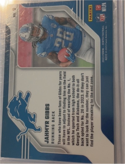 2023 Panini Zenith #9 Jahmyr Gibbs — front
