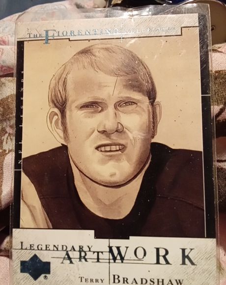 2001 Upper Deck Legends Legendary Artwork #LA12 Terry Bradshaw — front