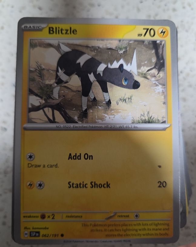 2024 Pokémon SV08 Surging Sparks #062 Blitzle — front
