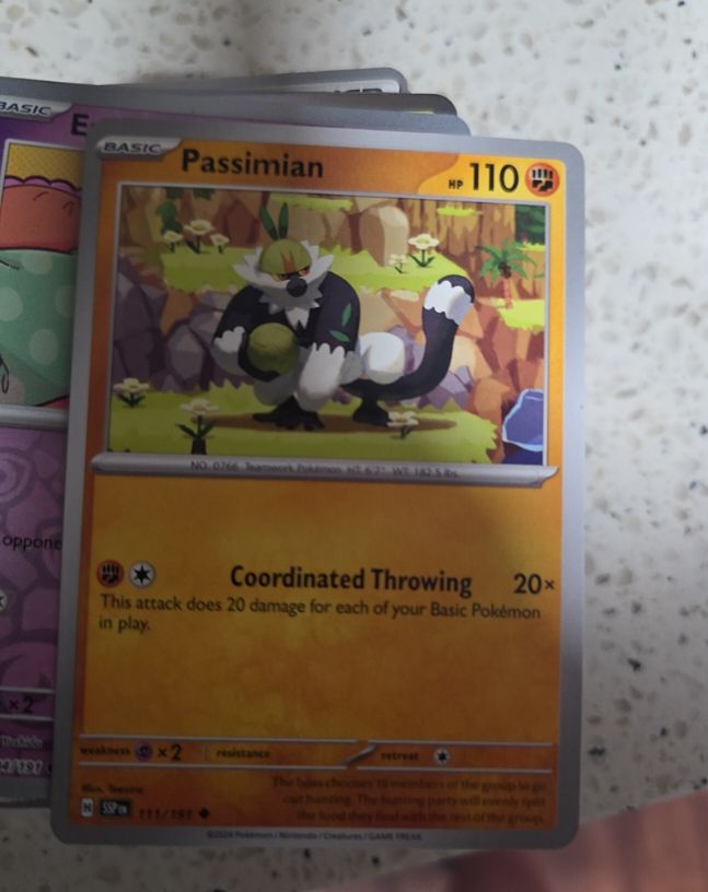 2024 Pokémon SV08: Surging Sparks #111 Passimian — front