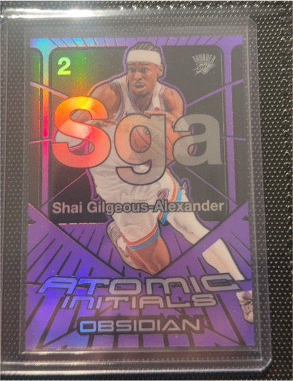 2024-25 Panini Obsidian #14 Shai Gilgeous-Alexander Atomic Initials — front