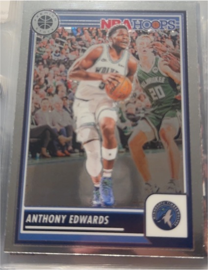 2023-24 Panini NBA Hoops Premium Stock #87 Anthony Edwards — front