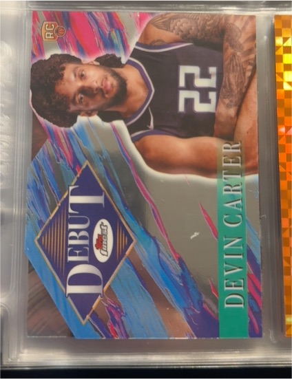 2024-25 Topps Finest #D-13 Devin Carter Debut Refractor — front