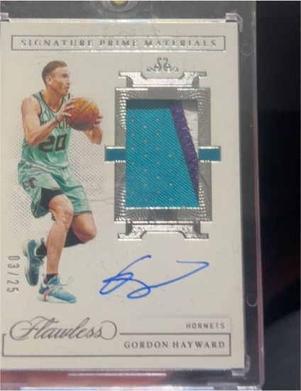 2020 Panini Flawless Signature Prime Materials #Gordon Hayward — front