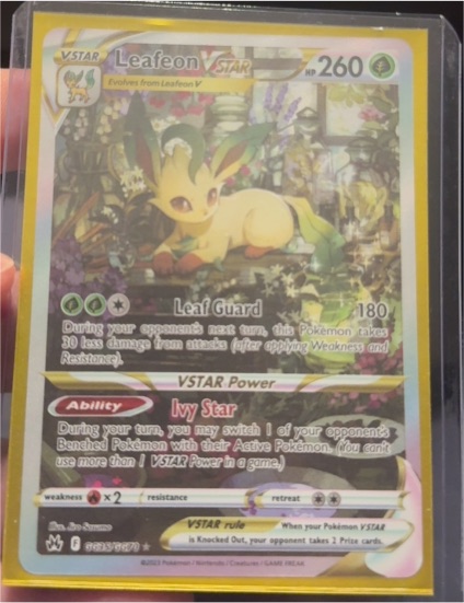 2023 Pokémon Crown Zenith #GG35 Leafeon VSTAR — front