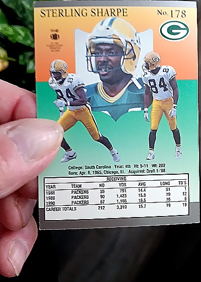 1991 Fleer Ultra #178 Sterling Sharpe — back