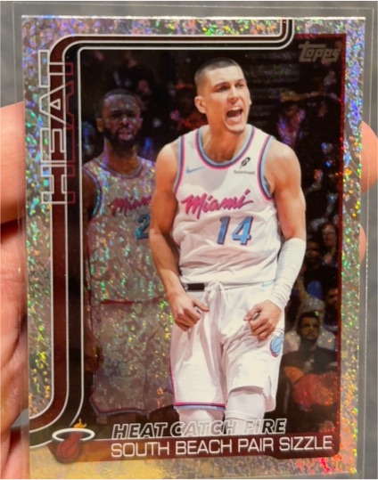 2025-26 Topps #284 Heat Catch Fire: South Beach Pair Sizzle Tyler Herro — front