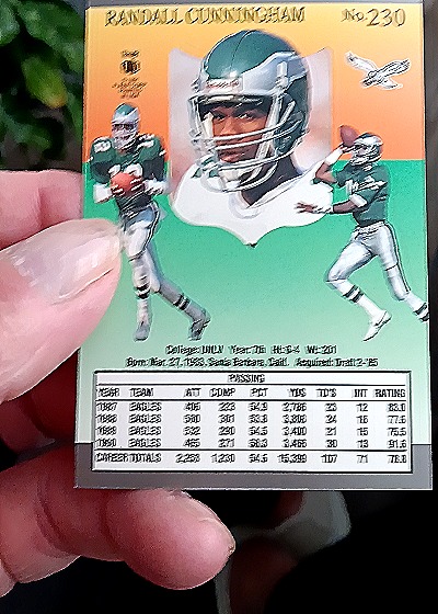 1991 Fleer Ultra #230 Randall Cunningham — back