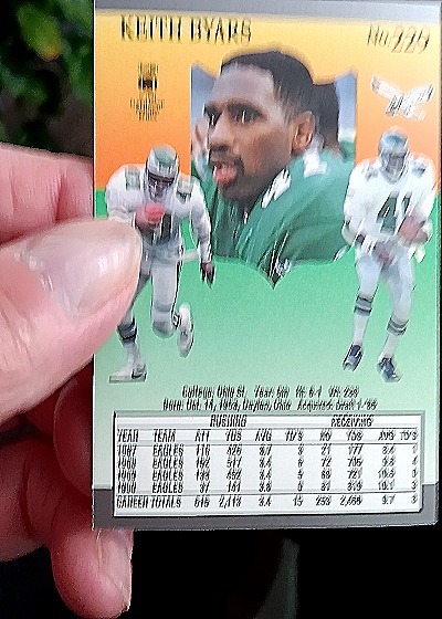 1990 Pro Set #229 Keith Byars — back