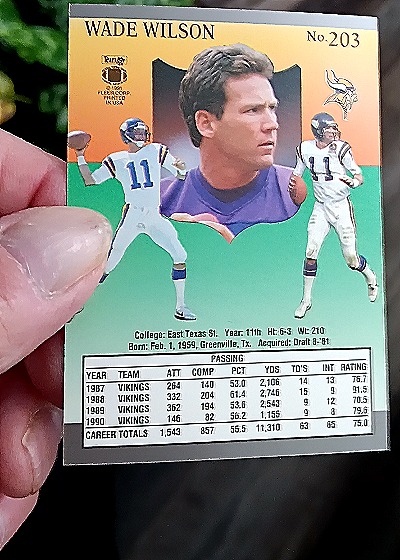 1991 Fleer Ultra #203 Wade Wilson — back