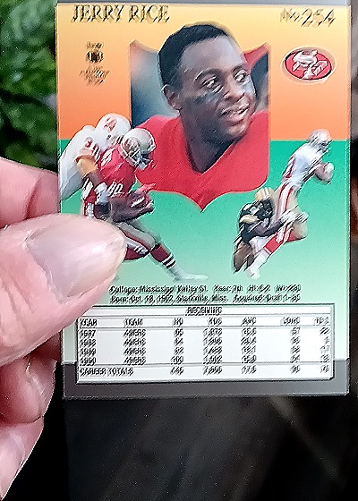 1991 Fleer Ultra #254 Jerry Rice — back