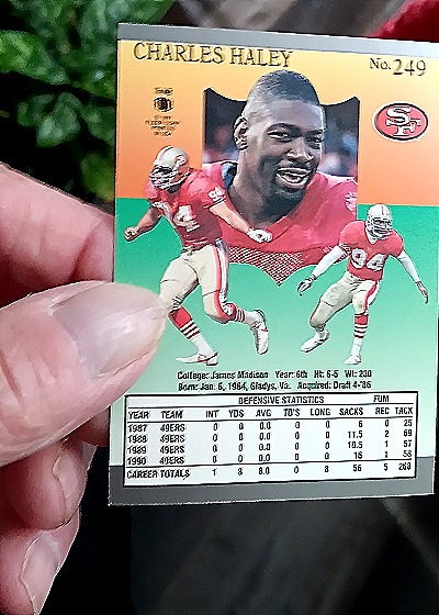 1991 Fleer Ultra #249 Charles Haley — back