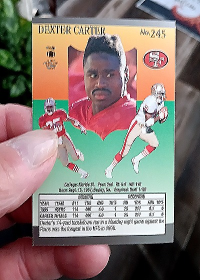 1991 Fleer Ultra #245 Dexter Carter — back