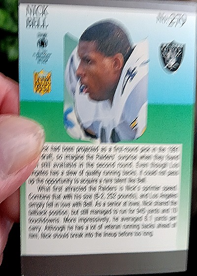 1991 Fleer Ultra #U-70 Nick Bell — back