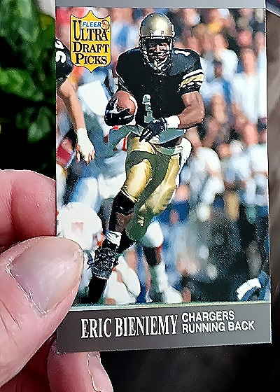1991 Fleer Ultra Draft Picks #279 Eric Bieniemy — back